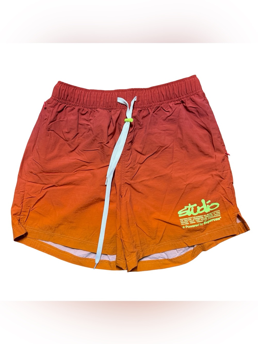 Mens Y2K Studio By Supervsn Gradient Streetwear Windbreaker Shorts Size M